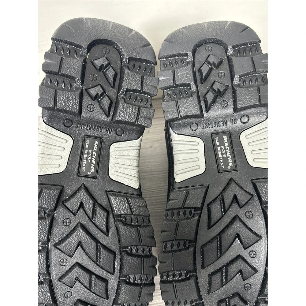 Skechers Burgin-Tarlac‎ Steel Toe Boot Black Mens Size 10.5W